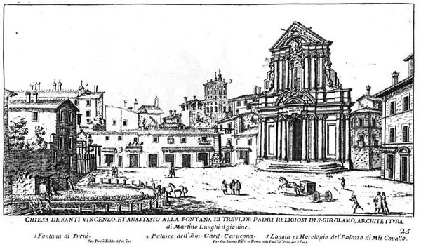 Trevi Square in 18 century