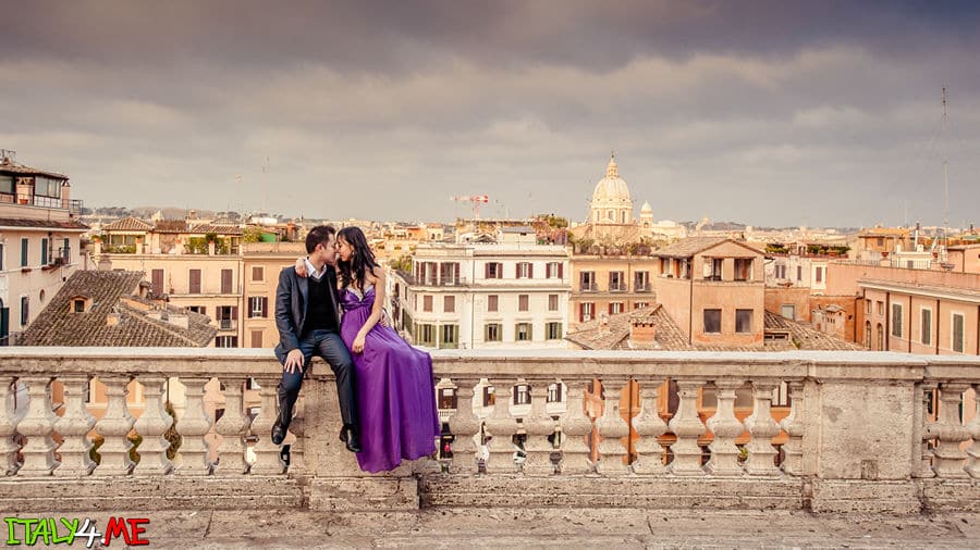 Rome Romantic city in Italy fou couple