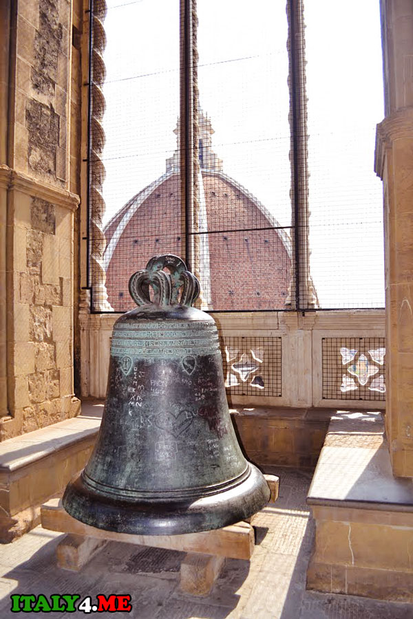 bell in Giotto's tower in Florence