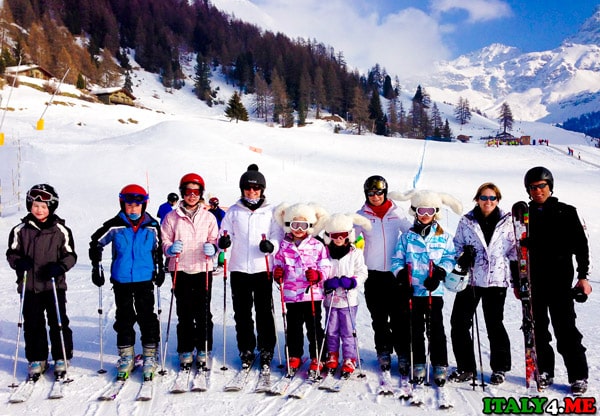 Champoluc ski resort in Italy