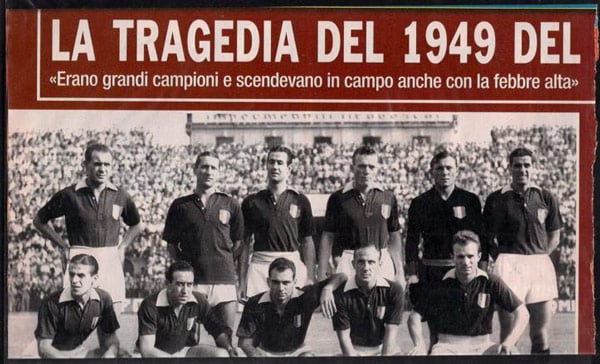 Torino football players who died in a plane crash in 1949