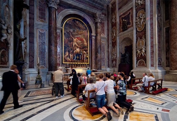 Chapel of Saint Sebastian in St. Peter's Cathedral Vatican City 