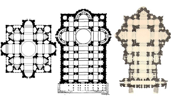 St. Peter's Cathedral in the Vatican - Evolution of projects