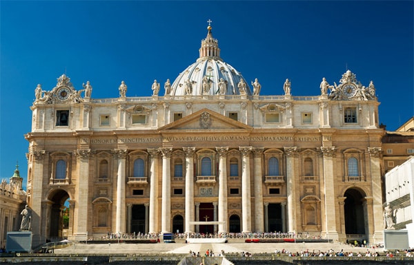 Facade St. Peter's Cathedral Vatican City