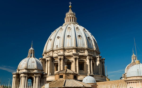 Domes of St. Peter's Cathedral in Vatican City