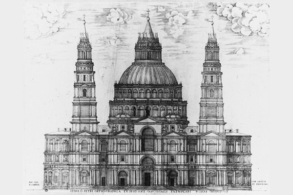 Project of the st peter's cathedral in the Vatican City by Antonio da Sangallo