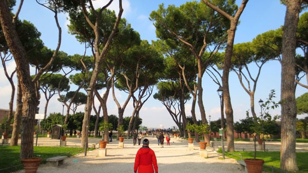 Orange garden in Rome - view of the park