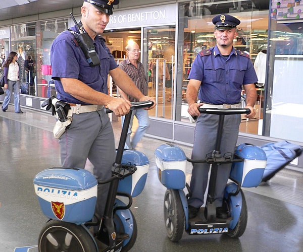 Police at Termini railway station 