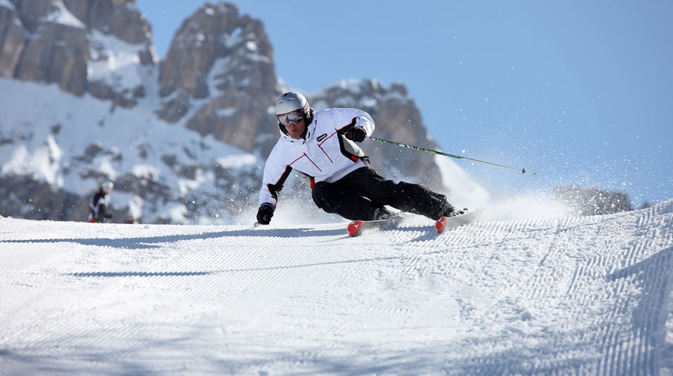 Black slopes ski resort Madonna di Campiglio Italy