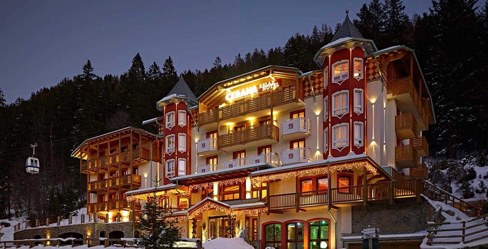Hotel in the ski resort of Madonna di Campiglio in Italy