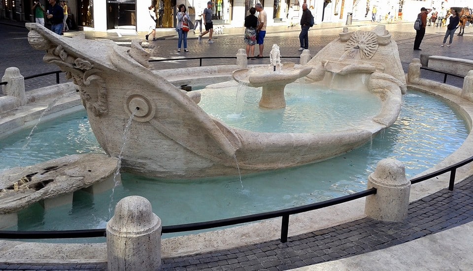 one can drink water from Barcaccia fountain in Rome near Spanish steps