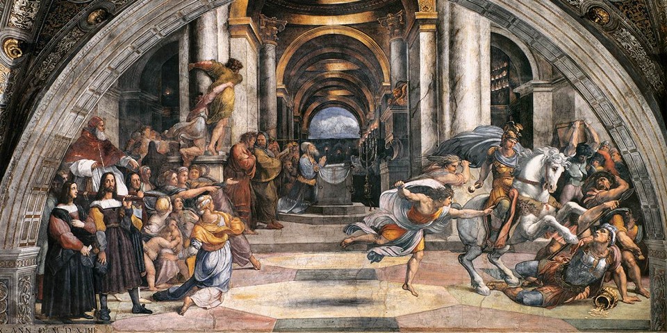 Fresco Expulsion of Eliodorus from the Temple by Rafael Santi