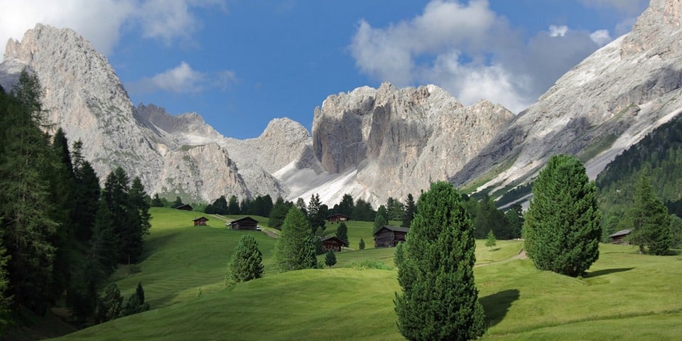 The warmest months in Val Gardena are July and August