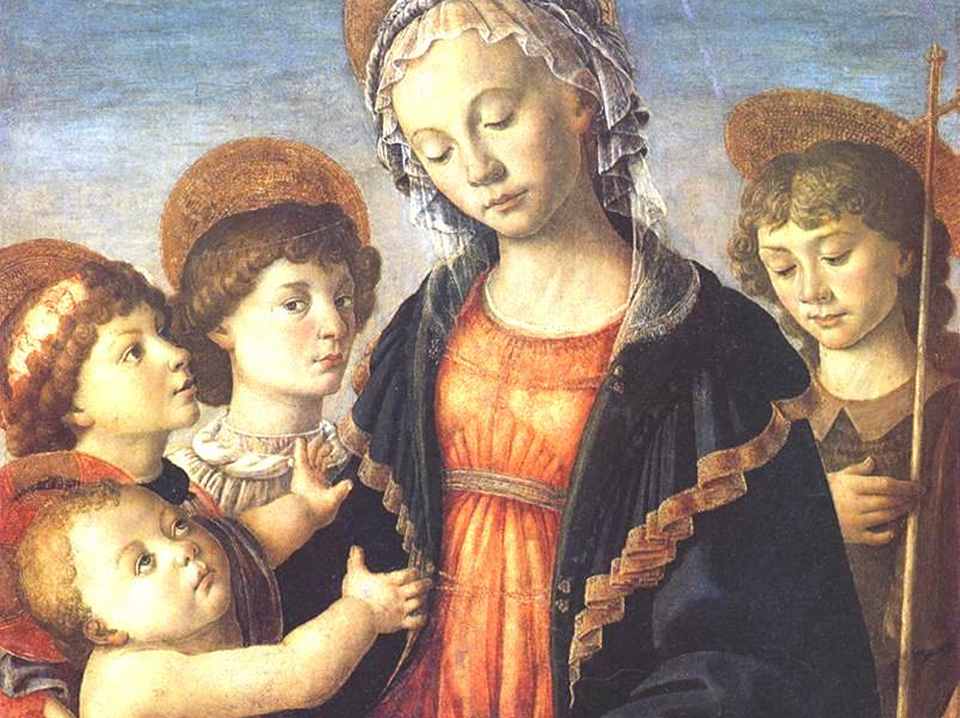 Sandro Botticelli 'Madonna and Child and the Young St John the Baptist' Gallery of Fine Arts in Florence