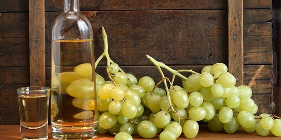 Grappa is a strong alcoholic drink obtained by distillation of raw grapes