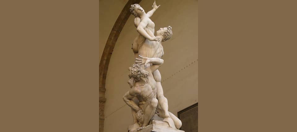 The Rape of the Sabine Women, Giambologna Loggia dei Lanzi, Piazza della Signoria The Rape of the Sabine Women, Giambologna Loggia dei Lanzi, Piazza della Signoria