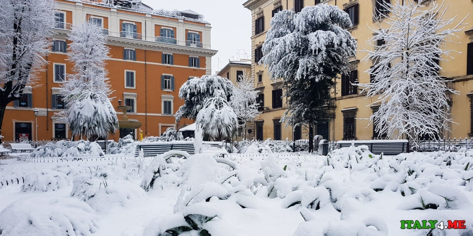 Rome after the snowfall of 2018