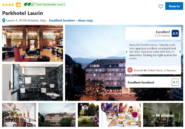 4-Star Hotel in Bolzano Parkhotel Laurin