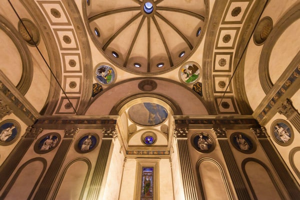 Pazzi Chapel in Florence, architect Filippo Brunelleschi