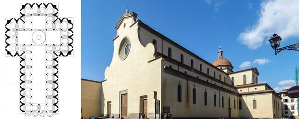 Church of Santo Spirito in Florence, architectural scheme