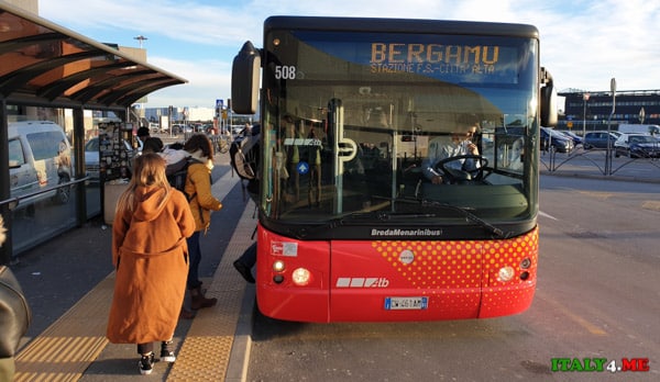 Bus from Orio al Serio Caravaggio International Airport to Bergamo