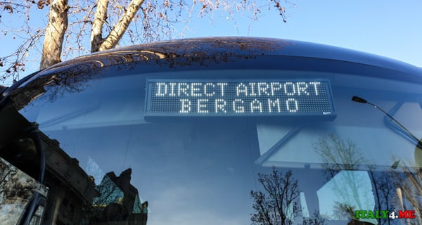 Direct bus from Milan to Bergamo airport