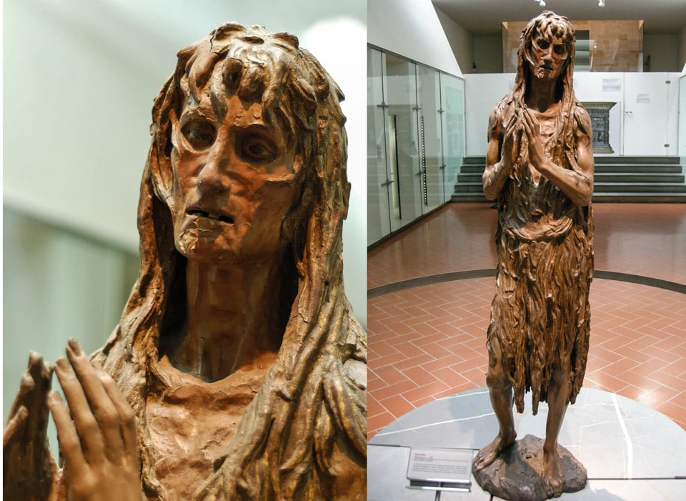 Wooden statue of Mary Magdalene by Donatello