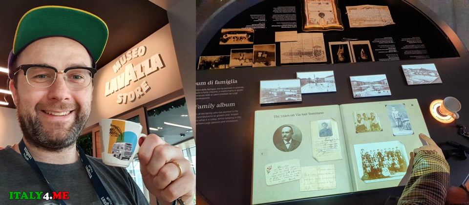 guide Artur Yakutsevich in the coffee museum in Turin