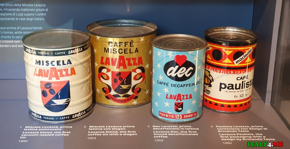 Lavazza coffee in cans in the 1950s