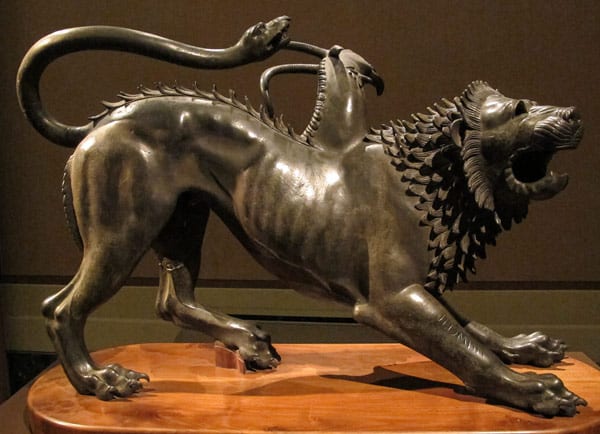 Chimera from Arezzo bronze sculpture 5th century BC