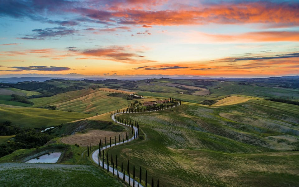 Val d'Orcia valley in Tuscany one day trip from Florence
