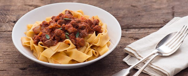 Pappardelle with wild boar ragout