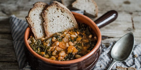 Ribollita - Florentine cabbage and bean stew with bread