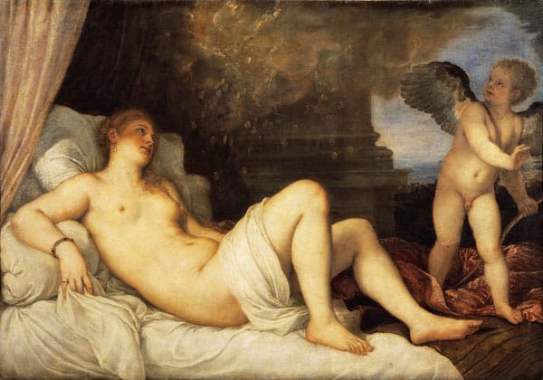 painting by Danae, Titian Vecellio