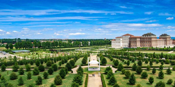 Garden and park ensemble in the Venaria Palace Turin