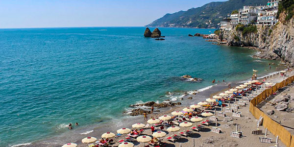 The beaches of Vietri sul Mare in Amalfi coast