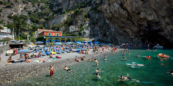 Marina di Praia beach in Amalfi