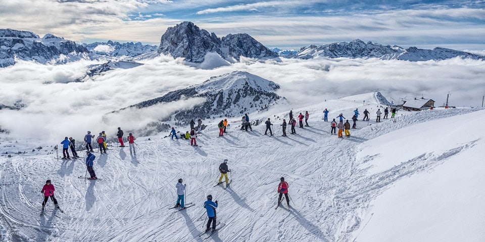 Ski resort of Ortisei in Italy