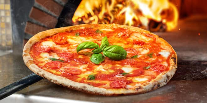Italian Pizza in the oven