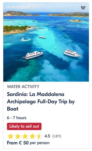 Sardinia Water Activity Tour La Maddalena Archipelago Full Day Trip by Boat