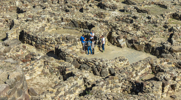 Tourists visit Nuraghi in Sardinia