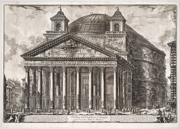 Piranesi engraving Pantheon cycle Roman antiquities