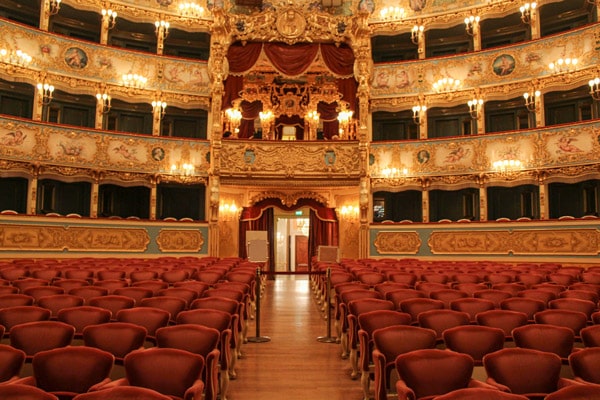 Interior of the Fenice Opera House in Venice