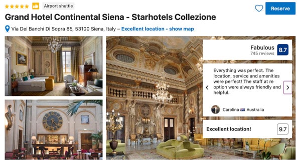 Grand Hotel Continental Siena Best Hotel in Siena Italy