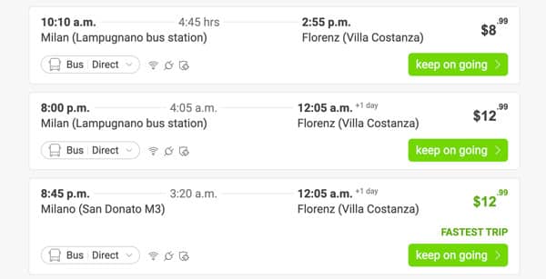 How to Get from Milan to Florence