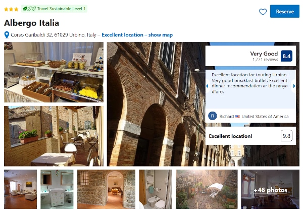 3 star Hotel in Urbino Albergo Italia on booking Albergo Italia, 3-star hotel in Urbino
