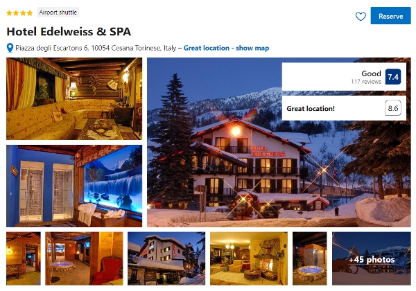 4-star Hotel in Cesana Torinese Edelweiss & SPA