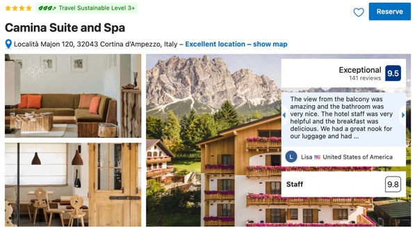 Camina Suite and Spa Cortina d Ampezzo Italy