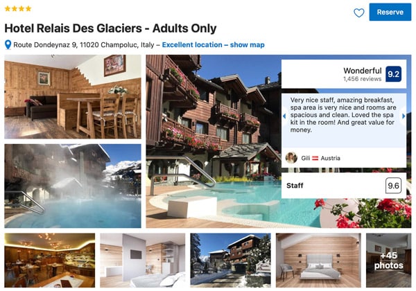 Hotel Relais Des Glaciers Champoluc Italy