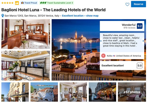 Baglioni Hotel Luna New Year in Venice Italy Editor Choice